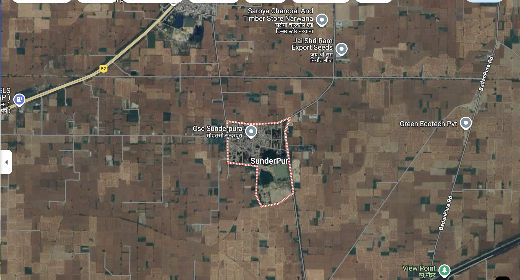 Map Location of Village SunderPura, Narwana, Haryana